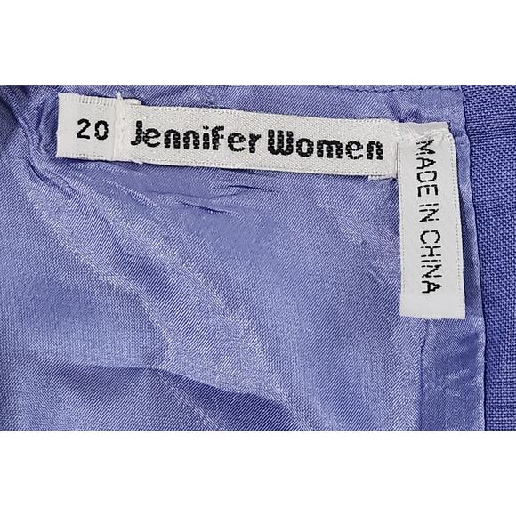 Jennifer Women Purple Blue Embroidered Top & Cropped Pants Set 20W Lightweight - Picture 7 of 10